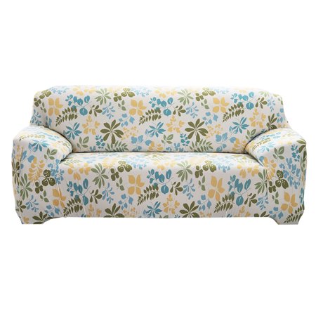 Unique Seating Unique Bargains Stretch 4 Seats Flower Pattern Sofa Cover Slipcovers Couch Protector Mult-color 92.5