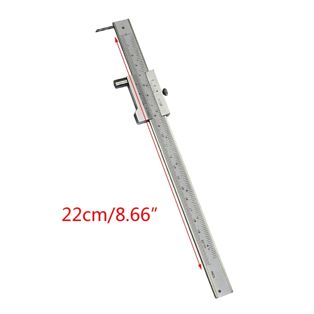 Zorvai Carbide Vernier Caliper 0-20cm Gauging Ruler Parallel Marking Measuring Tool