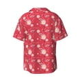 thumbnail image 4 of Goofa Hello Summer Flamingo Printed Men's Casual Short-sleeved Shirt,Lightweight Breathable Button-down,Summer Casual men's top,Versatile Fashion shirt-3X-Large, 4 of 7