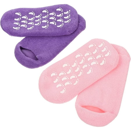 Heel Socks 2 Pairs Moisturizing Socks Soft Socks Spa Socks Essential Oil Footcare Socks for Repairing Softening Dry Cracked Heels Foot Calluses Cracked Heel Repair