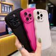 thumbnail image 2 of Hot Soft Silicone Wave Lens Protection Phone Case For iPhone 15 14 13 12 11 Pro Max Plus X XS XR Cover 5 For iPhone 11 Pro, 2 of 6