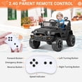 thumbnail image 3 of FUNTOK 24V 2 Seater Kids Ride on Toys w/ 20 " Large Seat, 4 x 200W Motor, 2WD/4WD Switchable Ride on Truck, 3 Speeds w/ Remote Control/LED Lights/Music/Bluetooth, 3 of 9