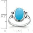 thumbnail image 3 of 925 Sterling Silver Synthetic Turquoise Ring, 3 of 7