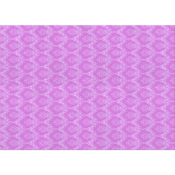 Ahgly Company Indoor Rectangle Patterned Violet Purple Area Rugs, 8' x 10'