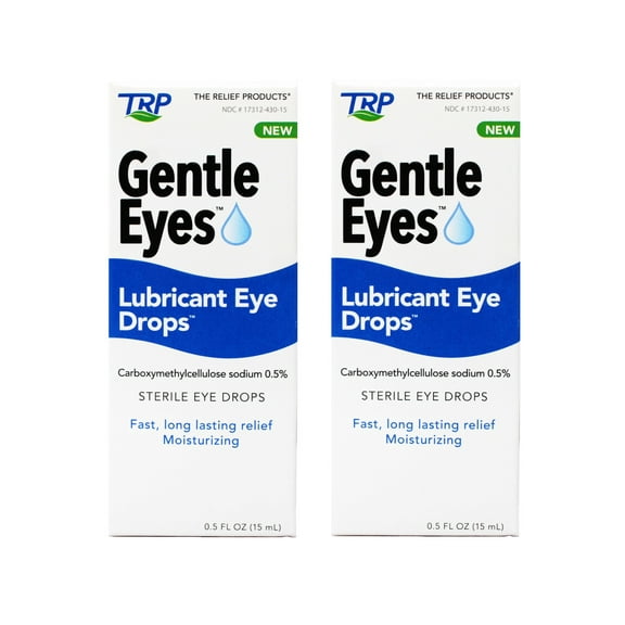 2 Pack - TRP Gentle Eyes Lubricant Eye Drops, Fast Long Lasting Relief, Moisturizing, 0.5 fl oz