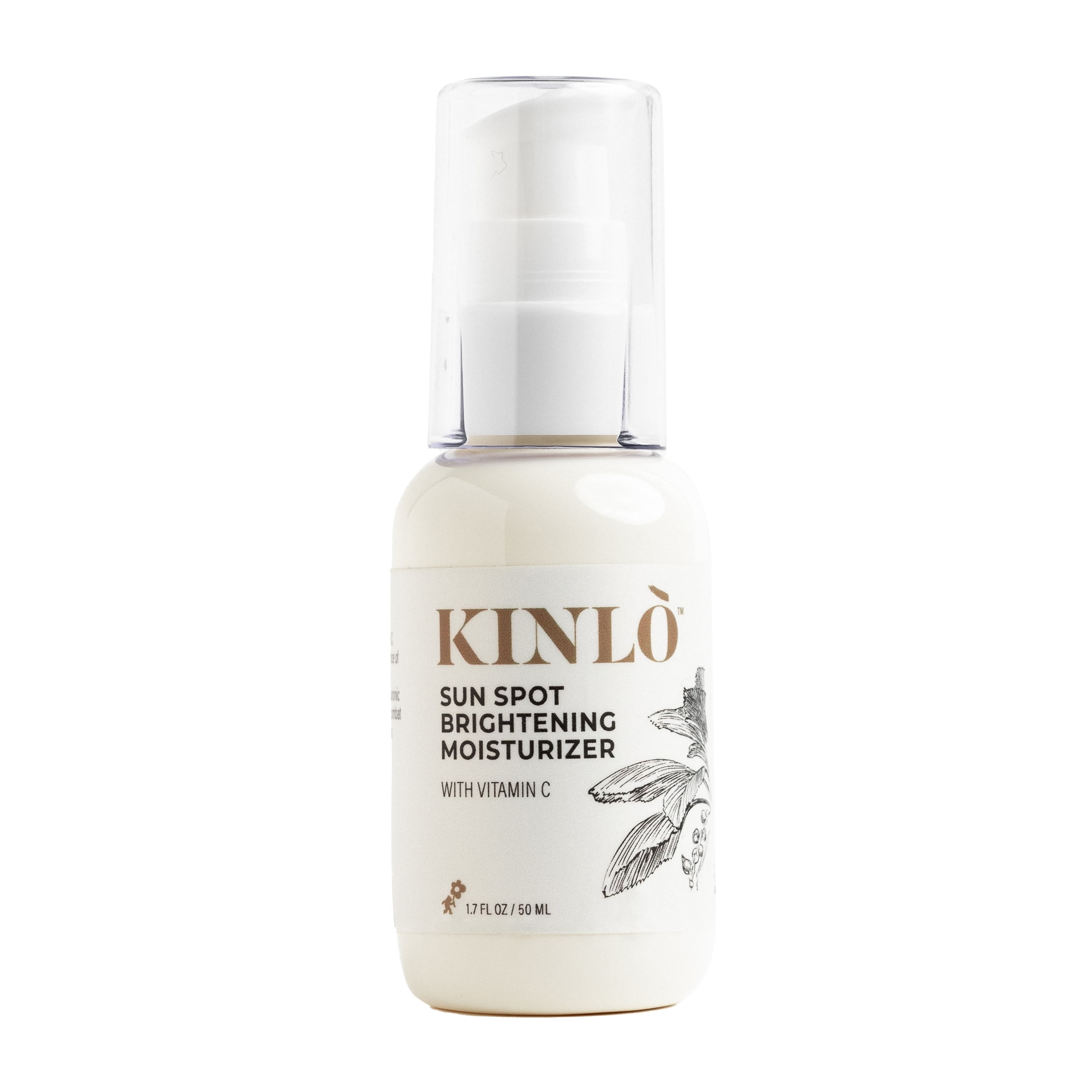 KINLO Sun Spot Brightening Daily Moisturizer with Vitamin C and Hyaluronic Acid for All Skin Types 1.7 fl oz