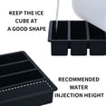 thumbnail image 3 of Silica gel ice cube mold with detachable cover can be reused, without BPA, suitable for bars and homes.black, 3 of 4