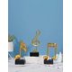thumbnail image 2 of 3 piezas figuras musicales escultura músico decoración nota musical piano estatua moderna sala de estar hogar artes regalo poliresina oro 19 cmh Hy, 2 of 4