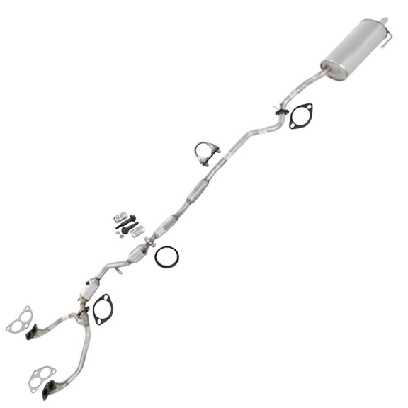 Northeastern Exhaust Y Pipe, Catalytic, Resonator & Muffler Fits 2000-2004 Subaru Legacy 2.5L (Wagon, Dual Converter Bodies, 2004 EJ253 Only) - Direct Fit EPA-Approved | Stainless Steel System Kit