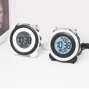 LMOONRL Alarm Clock with Bed Shaker, 4.17 in, Black