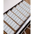 thumbnail image 7 of Stair Treads for Wooden Steps,Blue Beige Striped Peel and Stick Stair Treads with Reusable Adhesive,Boho Ethnic Modern Abstract Art Non Slip Indoor Stairs Runner Rugs Mats for Elders Dogs 8"x30" 4PCS, 7 of 7