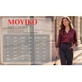 thumbnail image 7 of MOYIKO Button Down Shirts for Women Long Sleeve Stain Silk Collared Work Office Basic Business Dress Shirts Blouses Tops, 7 of 7