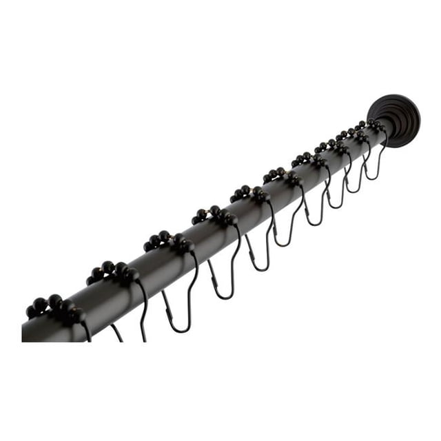 Tringle de Rideau de Douche en Acier Inoxydable Ajustable Americana de 72 Po avec Base de Tringle Milano, Bronze Huilé