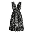 thumbnail image 6 of Bxsruta Womens Summer Sundress Bohemian Floral Pleated Midi Dresses Casual Flowy Tank Dress, 6 of 6