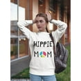 thumbnail image 2 of Peace Symbol Hippie Mom Sweatshirt Women -Image by Shutterstock, Female Medium, 2 of 4