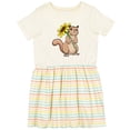 thumbnail image 3 of Inktastic Cute Chipmunk with Sunflower Girls Toddler Dress, 3 of 5