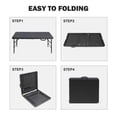 thumbnail image 3 of Table Pliante Portable Noire de 4 Pi Intérieur&Extérieur Poids Maximal 135 kg Table Pliable pour le Camping, 3 of 6