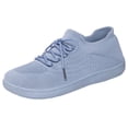 thumbnail image 2 of Women's Breathable Knit Lace-Up Sneakers, Lightweight Comfortable Casual Shoes, Footwear for Everyday Walking, Running and Outdoor Activities Blue 41, 2 of 9