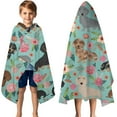 thumbnail image 3 of Dachshund and Flower Hooded Bath Towel，50"x30" for Ages 3 To 12 Kids, Quick Dry Lightweight Soft Microfiber Hood Beach Towel Cover Up for Kids, 3 of 7