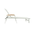 thumbnail image 3 of Christopher Knight Home Aluminum Adjustable Outdoor Chaise Lounges - Set of 2, White, 3 of 5