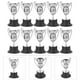thumbnail image 3 of FELTECHELECTR Trofeo de 10 piezas con base negra para juegos de competición, premio, trofeo decorativo, trofeo de plástico., 3 of 6