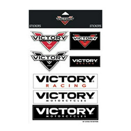 Motorcycle Decal Sticker - Victory Motorcycle New OEM Assorted V Logo Decal Sticker Set, 2864429