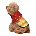 thumbnail image 5 of Fotbe Red Gold Glitter Print Small Dog Sweater Hoodies Pet Grey Hooded Soft Fleece Sweatshirts with Pocket Fall Winter Puppy Cat Sweaters Warm Clothes-Medium, 5 of 7