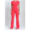 thumbnail image 2 of SKQIT Flare Workout Jumpsuits for Women One Piece Short Sleeves Scrunch Butt Lifting Gym Bodysuit Sexy Backless Yoga Outfits, 2 of 7