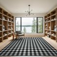 thumbnail image 2 of ODIKA 9'x12' Washable Area Rug Low Pile, Flatwoven, Door Welcome Plaid Bordered Gingham Farmhouse Squares Front Layered for Great Room, Indoor Concept, Large Living, 2 of 7