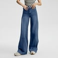 thumbnail image 4 of IYYVV Wide Leg Jeans Woman Baggy High Waisted Mom 90s Boyfriend Denim Jeans Vintage Y2k Denim Pants Casual Cowgirl Pants with Pockets Dark Blue 2XL, 4 of 4