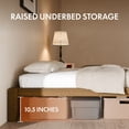 thumbnail image 6 of FitStand Queen Japanese Joinery Bed Frame, Solid Rubberwood, 1500 lbs Heavy Duty Slats Support, FSC & SGS Certified, 10 Min No-Tool Setup, Under-Bed Storage, No Box Spring Needed, Noise-Free, Walnut, 6 of 9
