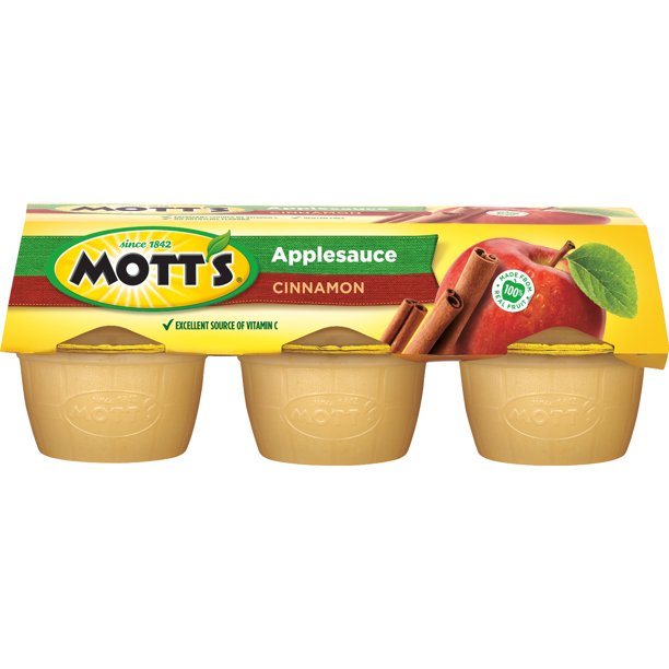 Mott's Cinnamon Applesauce, 4 oz cups, 6 count