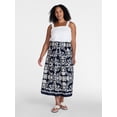 thumbnail image 2 of Time and Tru Women’s Tiered Cotton Maxi Skirt, Sizes XS-XXXL, 2 of 6