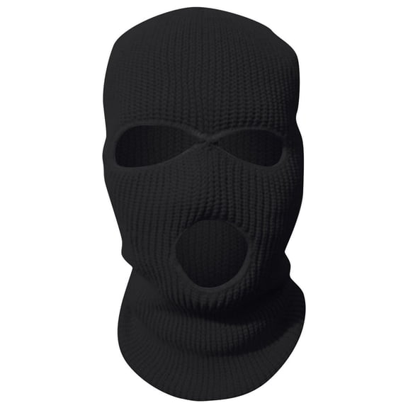 Winter Warm 3-Hole Balaclava Beanie, Thickened Knitted Full Face Mask, Windproof Ski Mask for Outdoor Cold Weather Protection Dark Blue