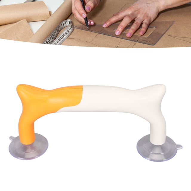 Poignée de Règle, Poignée de Règle de Quilting ABS PVC Ergonomique Jaune Blanc pour Patchwork