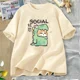 thumbnail image 2 of Camisetas de dinosaurio y gato, divertidas camisetas de algodón de manga corta para mujer y hombre, camisetas casuales de verano con cuello redondo, camisetas gráficas Harajuku, ropa de calle, 2 of 5