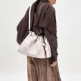 thumbnail image 3 of Drawstring Tote Bag Light Luxury Brand New High-quality Leather Simple Advanced Versatile Women's Handbag Shoulder Messenger Bag, 3 of 6