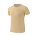 thumbnail image 4 of Ceisia Men's Compression Short Sleeve T Shirt Quick Dry Breathable Athletic Workout Gym Top Khaki XXL Gifts for Father, 4 of 5