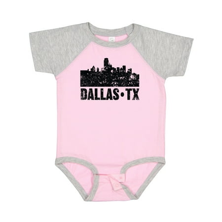 

Inktastic Dallas Texas City Skyline with Grunge Gift Baby Boy or Baby Girl Bodysuit