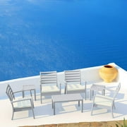 Compamia Artemis 7 Piece XL Club Seating Set in Silver Gray