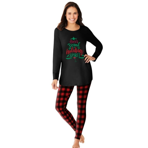 Dreams & Co. Plus Size 2-Piece Pj Legging Set