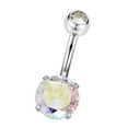 thumbnail image 3 of Tachiuwa Steel Crystal Rhinestone Belly Button Zircon Navel Piercings Jewelry 7, 3 of 5
