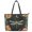 Dragonfly Floral Moon Print, variant on Uourmeti Stained Glass Frog Curved Handbag, PU Leather Tote Bag for Shopping, Zipper Large Capacity Saddle Handbag