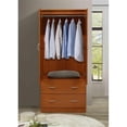 thumbnail image 4 of Hodedah 2 Door Armoire with 2 Drawers Clothing Rod and Mirror in Cherry Wood, 4 of 5