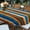 Multi-strip, variant on Outdoor Tablecloth with Umbrella Hole for Oval Table, Waterproof Flowers Patio Table Cloth with Zipper - 60 x 84 inches