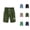 Army Green, variant on Cotton Linen Shorts for Women Lightweight Casual Elastic Waist Straight Leg Dandelion Print Knee Length Shorts with Pockets