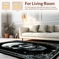 thumbnail image 2 of ODIKA 4'x6' Machine Washable Non-Slip Area Rug, Dark Vintage Lace Aesthetic High Traffic Rug, Gray, 9203, 2 of 7
