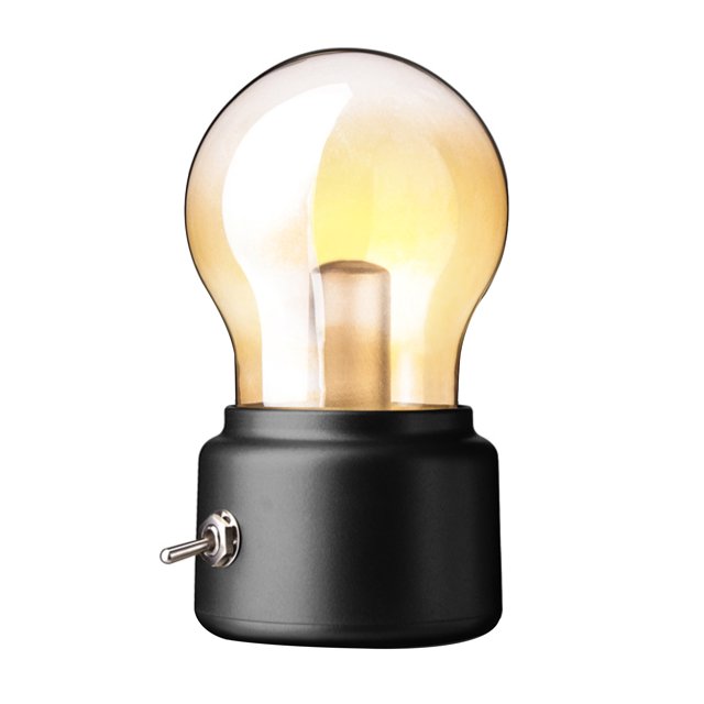 Bombilla De Carga Retro Luz Nocturna Lámpara De Mesita De Noche Usb Nostálgica Protección Ocular Ambiental Led Con Batería Incorporada Interfaz Usb Para Lectura Nocturna En El Hogar Speravity HA013155-00