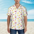 thumbnail image 5 of Uemuo Tropical Fruit Printed Regular Fit Short Sleeve Casual Hawaiian Shirt for Men,Aloha shirt,Tropical shirt,Floral print shirt,Vacation Beach shirt-Medium, 5 of 9