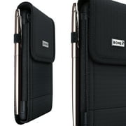 Bomea Holster for iPhone 17, 17 Pro, 16, 16 Pro, 15, 14, 13, 12, 11, Xs, X, XR, Rugged Nylon Cell Phone Belt Holder Case with Clip for Men, Pouch Cover Fits Phone with Case on